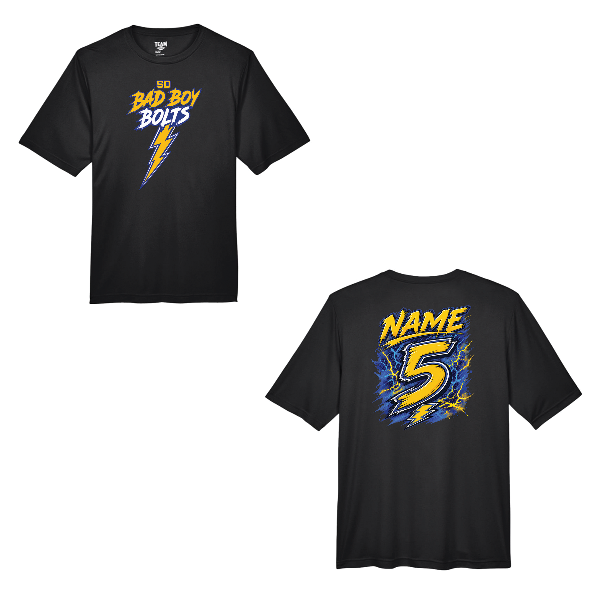 SD Bolt Men's Performance Short Sleeve - Customizable Back