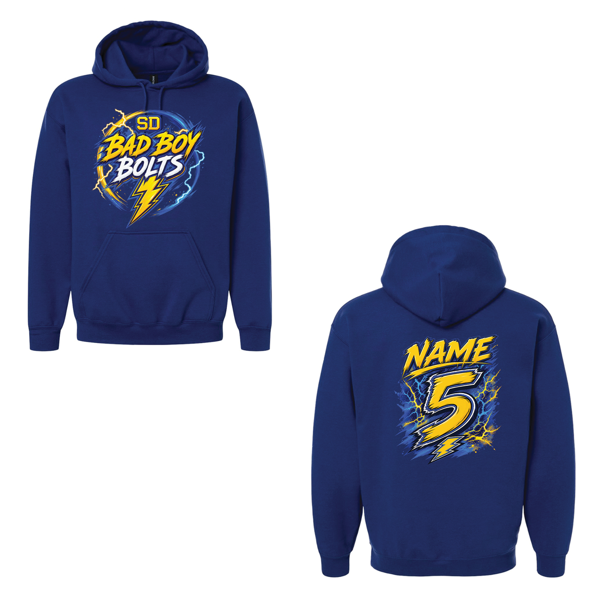 SD Bolt Hoodie - Customizable Back