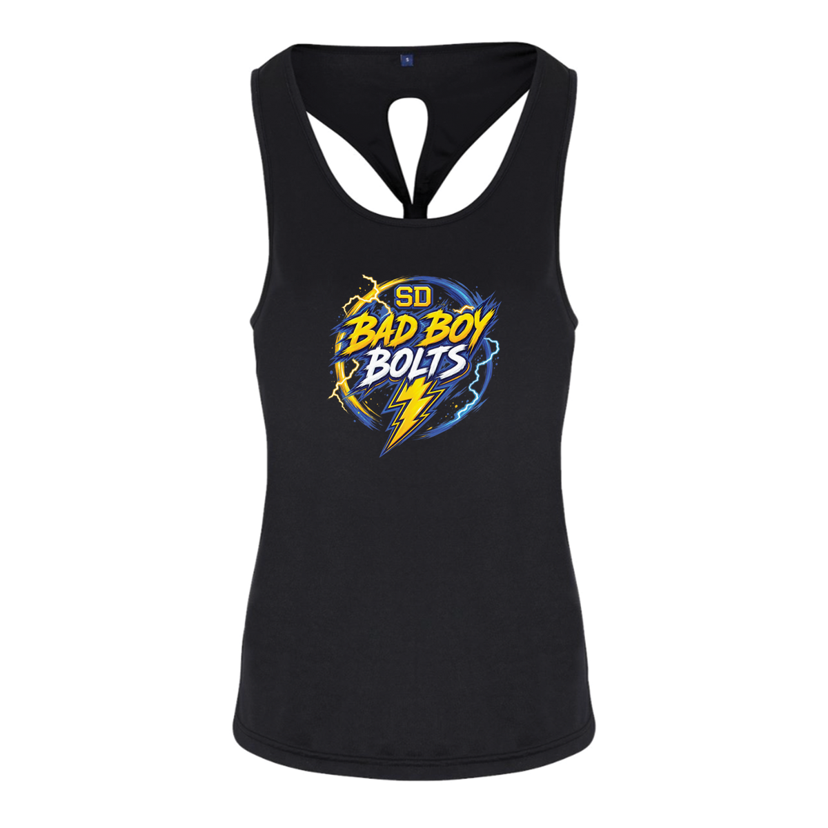 SD Bolt Women's Knot Back Tank Top