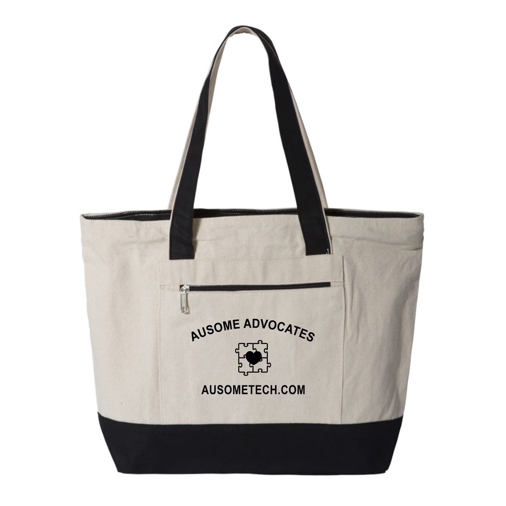 Zippered Tote Bag