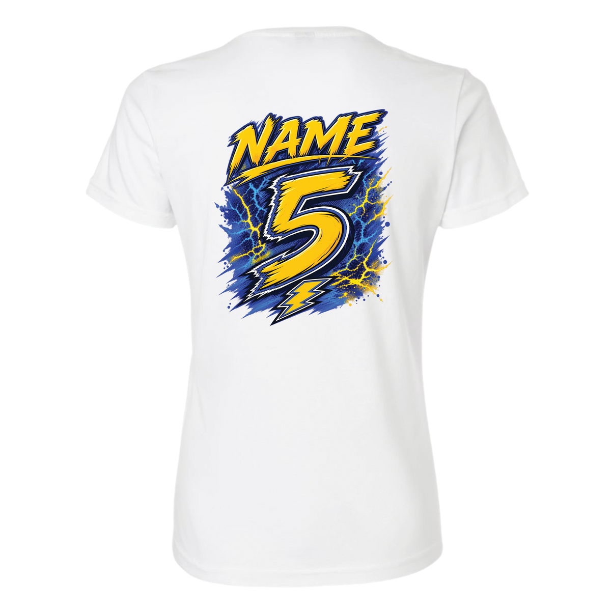 SD Bolt Mom V-neck - Customizable Back