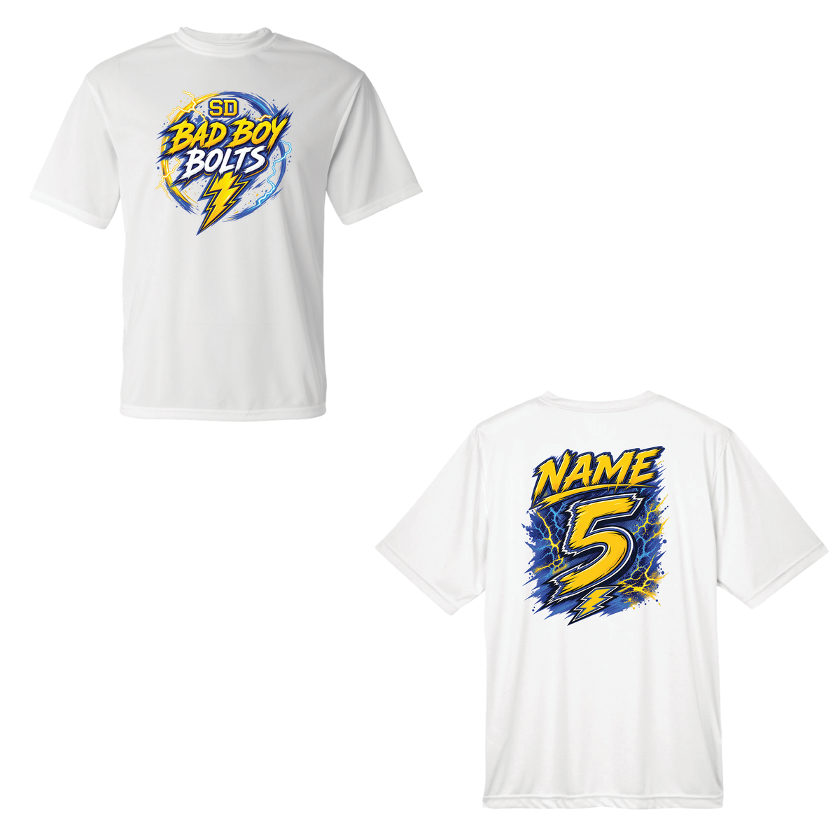 SD Bolt Men's Performance Short Sleeve - Customizable Back